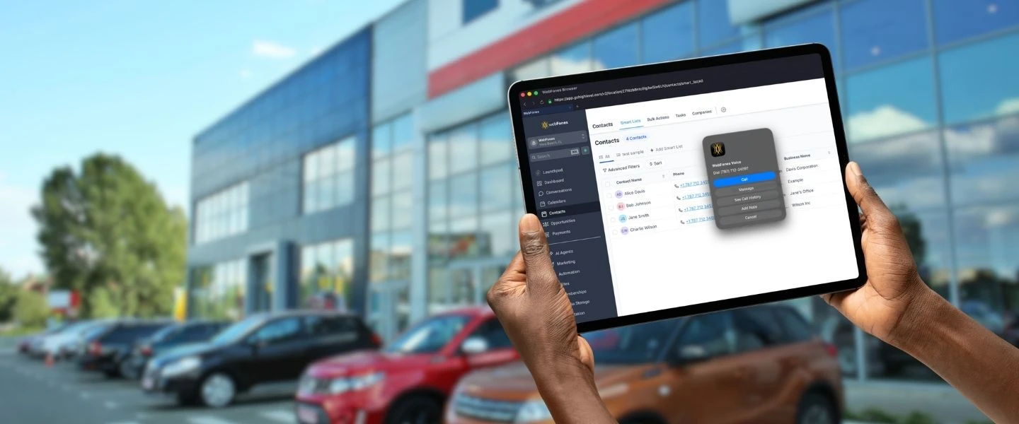WebFones Browser integrated with CRM